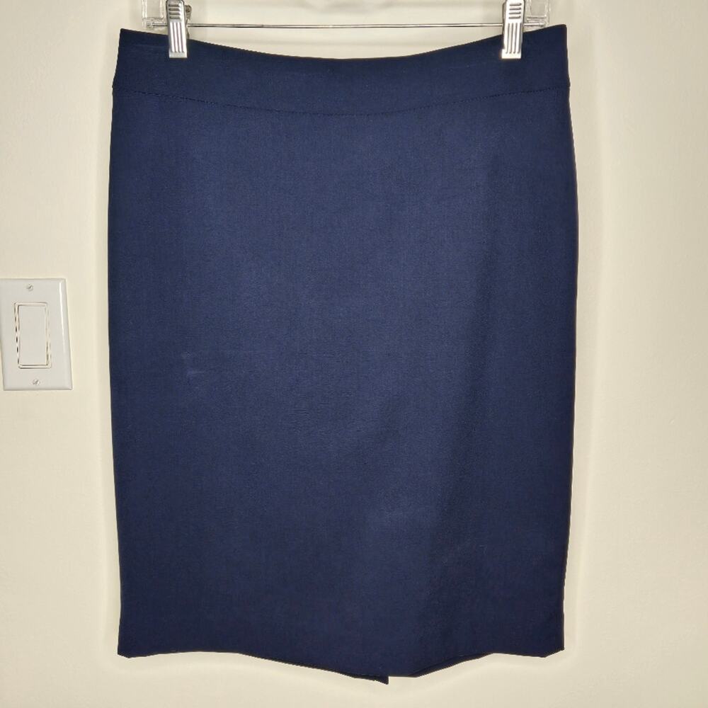 JONES NEW YORK COLLECTION Navy Blue Fully Lined Women's Career Pencil Skirt Sz 4